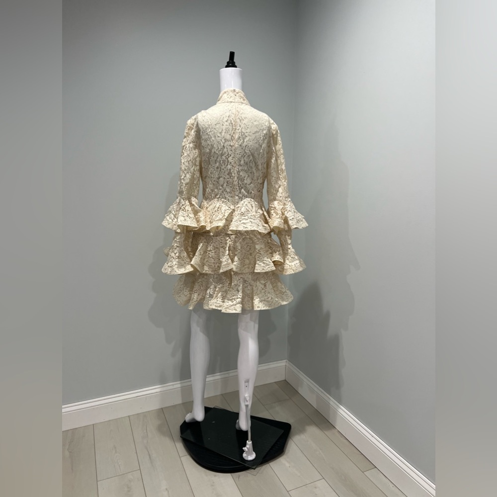 $1550 ZIMMERMANN Tama Tiered Lace Mini Dress size 2/us 8 - Picture 8 of 8